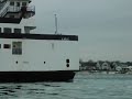 Eagle entering ice bound Hyannis harbor
