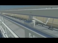 Bekijk een 3D animatie van een lessenaar hal. Deze hal heeft een kenmerken dakvorm die is afgeleid van een lessenaar. Deze hal of loods wordt eveneens vaak gebouwd met een plat dak constructie.