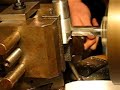A lathe milling aluminum A lathe milling aluminum