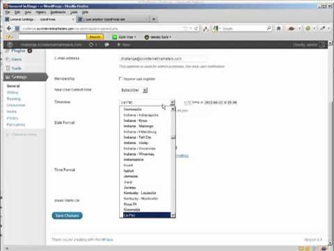 how to change time zone on wordpress