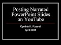 PowerPoint to YouTube using Windows Movie Maker