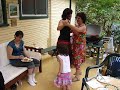 Isabel and Sonia Durney Sanz do the tango on Christmas Eve