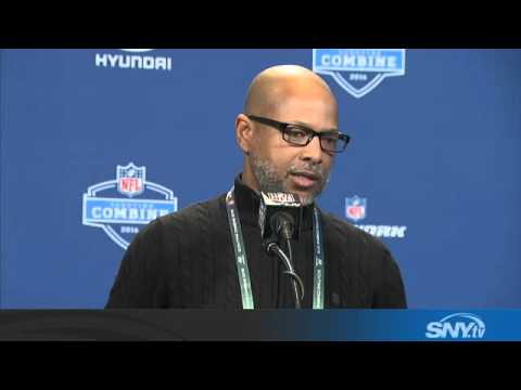 Video: Jerry Reese talks JPP at Day 2 of the NFL Combine