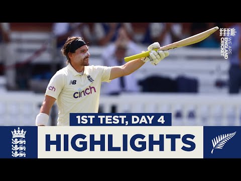 England v New Zealand Day 4 Highlights | Burns Hits Ton After Southee Burst | 1st LV= Insurance Test