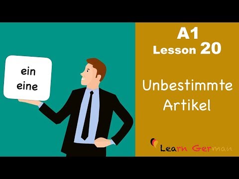Learn German | Articles | unbestimmte Artikel | ein, eine | German for beginners | A1 - Lesson 20