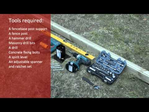 how to fit concrete fence posts