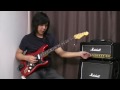 Testing Marshall Haze 15 mini stack amp backing track from www.jamtrackcentral.com (Guthrie Govan Melodic series 1) My solo base on Guthrie solo.