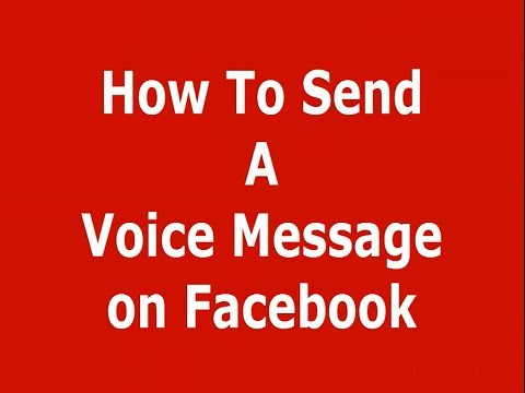 how to send voice message in facebook from pc