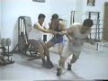 Animale da traino imbizzarrito in palestra