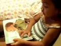 Lena - reading letters, identifying shapes, colors