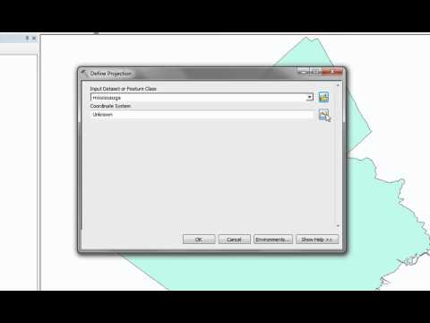 how to define projection in arcgis