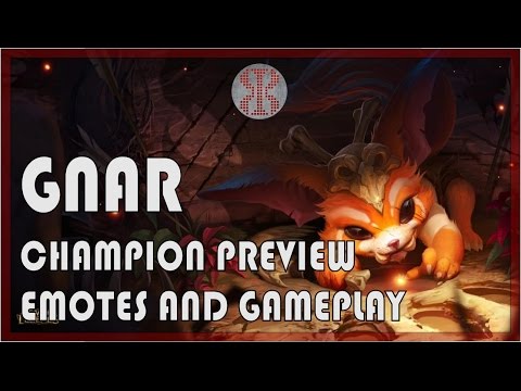 Gnar The missing Link Emotes and Gameplay Preview! - League of Legends