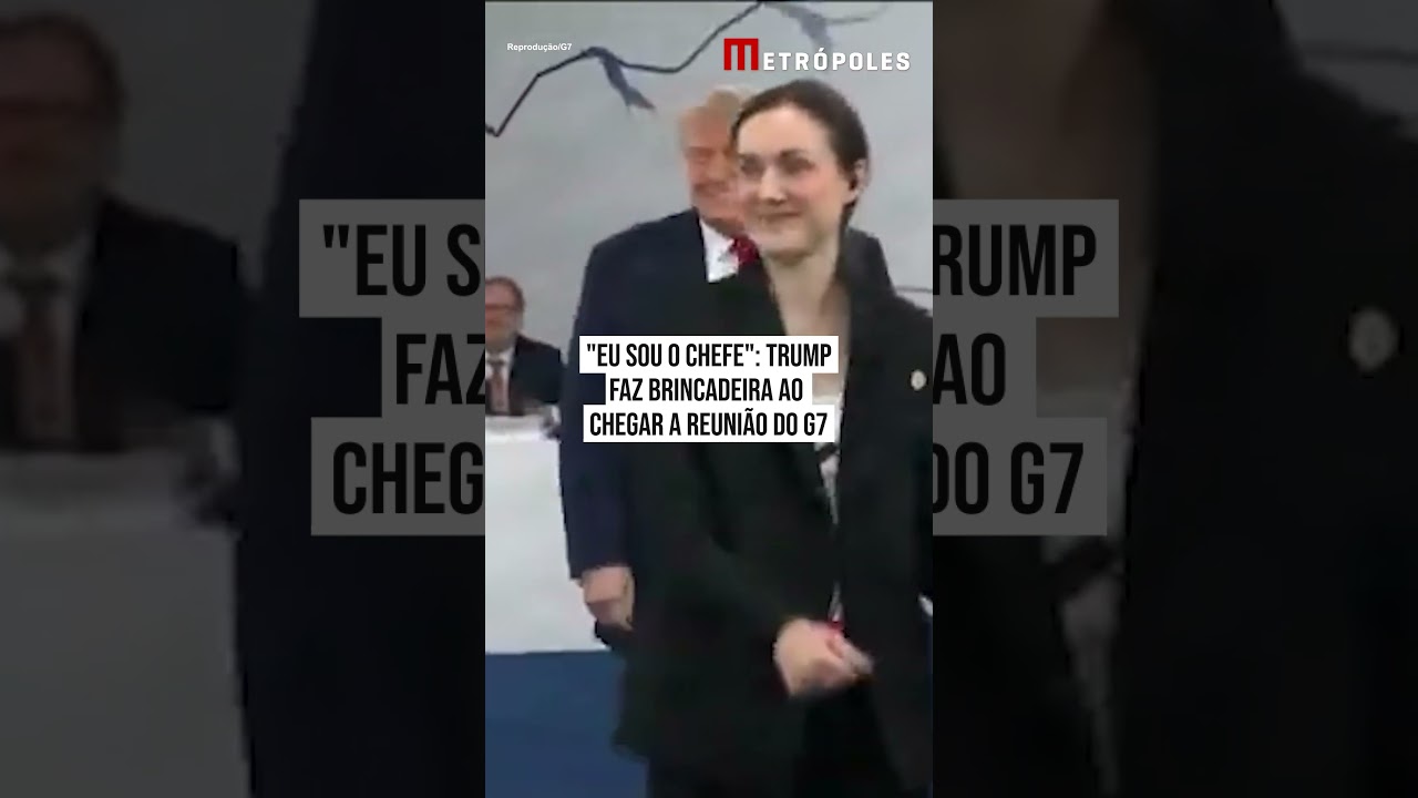 "Eu sou o chefe": Trump faz brincadeira ao chegar a reunião do G7