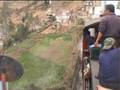 Ecuador, Steaming out of Alausi on high level bridge,