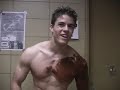 Gay Muscle Stud Putting on Bronzer