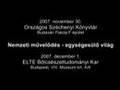 Nemzeti Művelődés - Egységesülő Világ