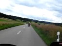 Motorcyclists drive in Upwood