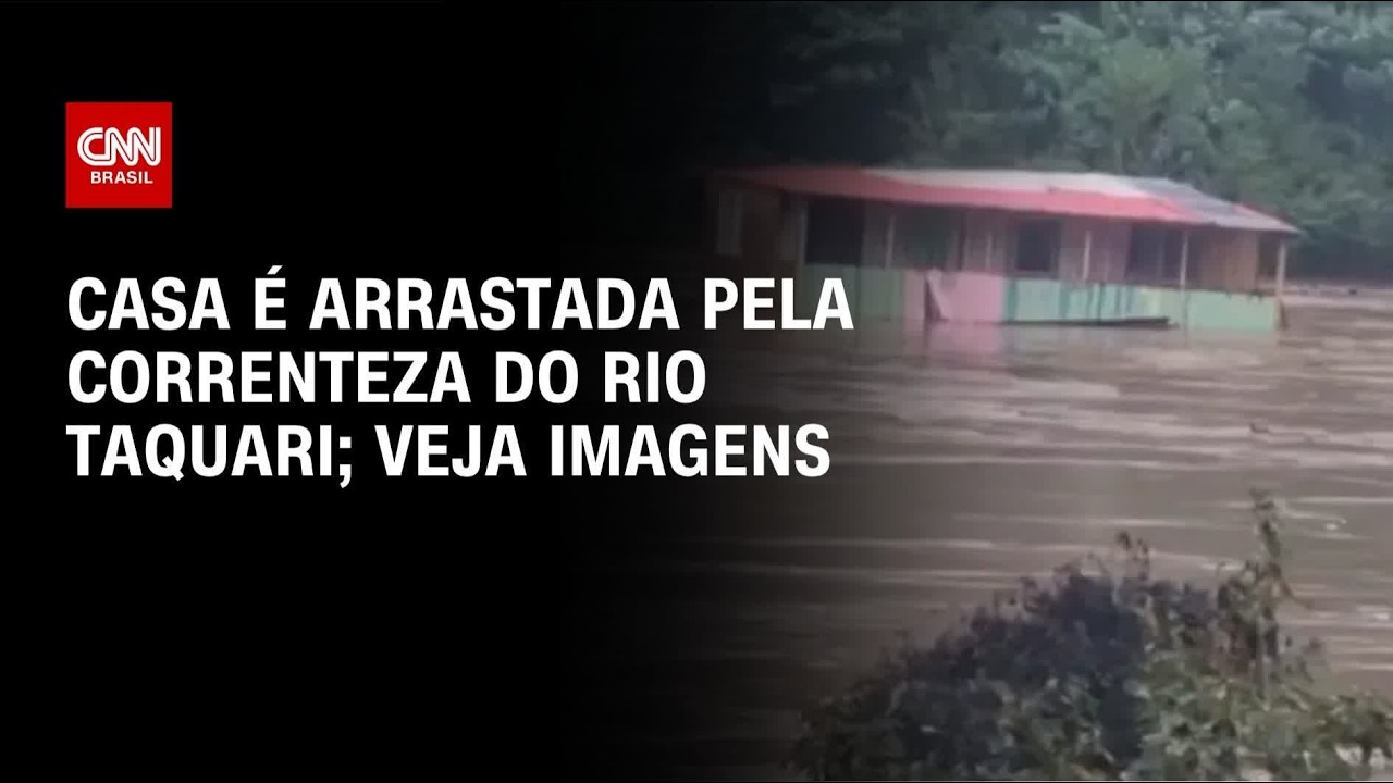 Casa é levada pela água do Rio Taquari, no Rio Grande do Sul | CNN 360°