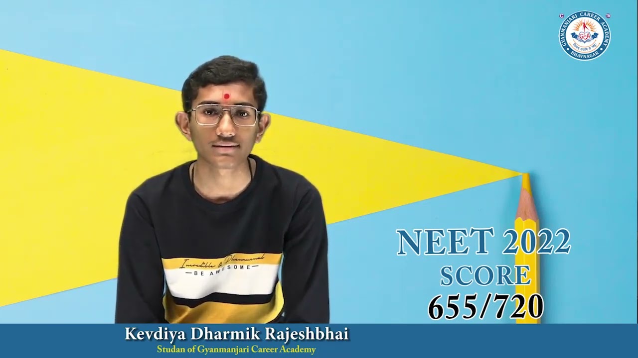 NEET UG 2022 I Meet Top Performer I Testimonial I Dharmik Kevadiya I Exclusively With #Gyanmanjari