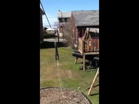how to attach a zip line to a tree