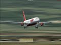 FS2004 Belair Boeing 767 landing in Ferihegy