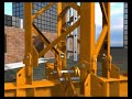 City/tower crane assembly animation