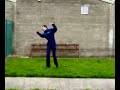 Feby in a onsie overall thing does a dance in front of all the hairdresses trainees for some lunch money. God bless fás
