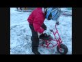 Tom Thumb minibike on snow
