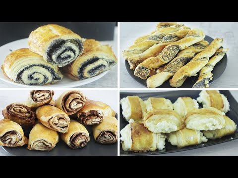 Супер выпечка из слоеного теста. Быстрые и вкусные слойки к чаю. 9 Рецептов.