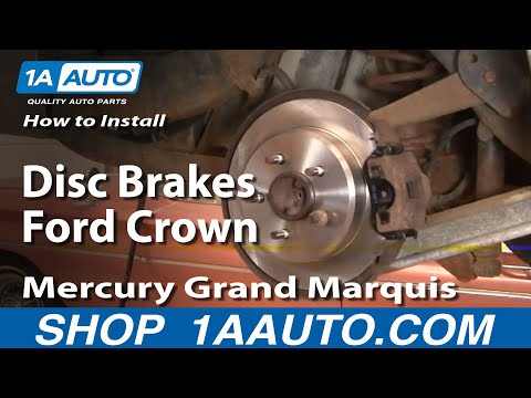 How To Install Replace Rear Disc Brakes Ford Crown Victoria Mercury Grand Marquis 98-02 1AAuto.com