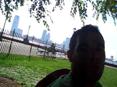2guyswithredchairs - 2 Guys with Red Chairs in Battery Park. I found out that Kevin was using another red chair during the YouTube convention in New York City.