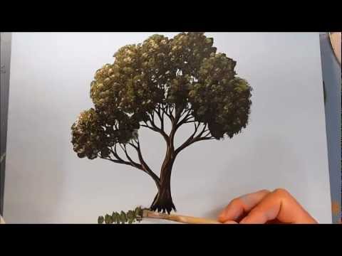 how to paint a tree