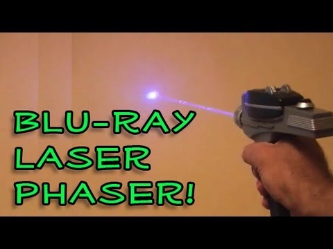 bluray - Hack a Playstation 3 blu-ray laser and turn the Star Trek Phaser into a Blu-Ray Laser Phaser! Join the Kipkay Fan Club! http://kipkay.com/fanclub Subscribe t...
