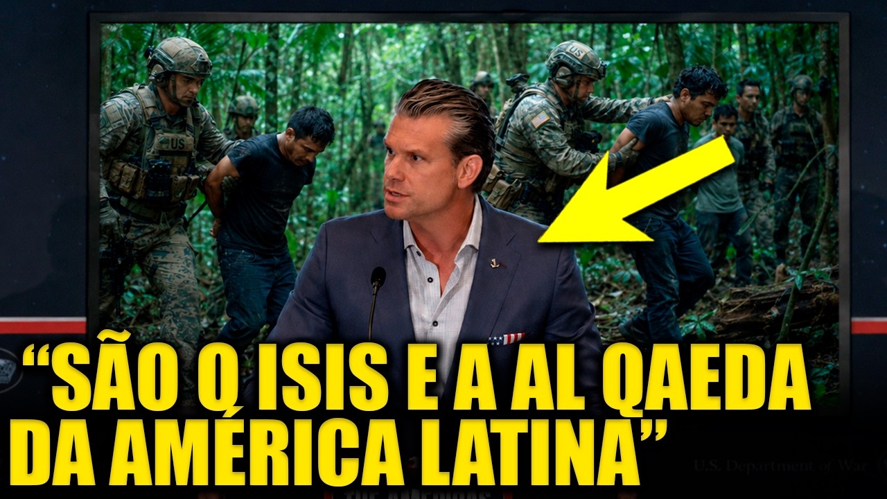 Hegseth FAZ COLETIVA INÉDITA após cerco aos TERRORISTAS LATINOS