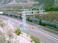 BNSF Manifest heads west throguh Blue cut, Cajon