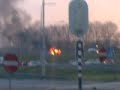 Auto brand A13 bij Delft