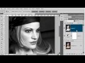 Hollywood black & white glamour portraits: Photoshop