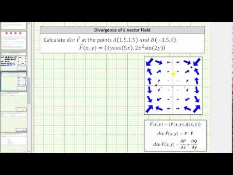 Determine the Divergence of a 2D Vector Field (Trig) | Math Help from ...