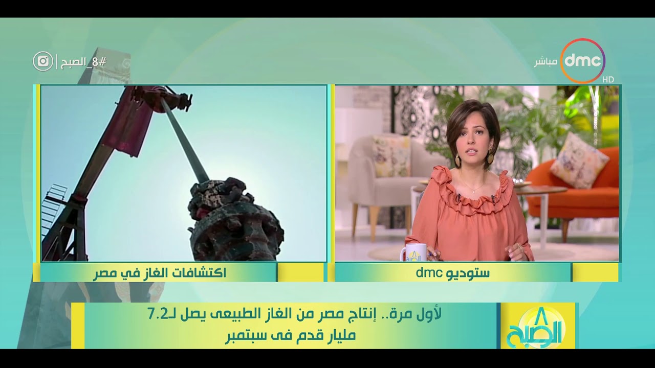 8 الصبح - لأول مرة .. إنتاج مصر من الغاز الطبيعي يصل ل 7.2 مليار قدم في سبتمبر
