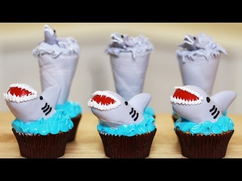 nerdy - Today I made Sharknado Cupcakes in celebration of Shark Week! I really enjoy making nerdy themed goodies and decorating them. I'm not a pro, but I love bakin...