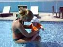 Micah's first visit to the pool Micah's first visit to the pool