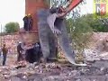 Szamotuly - 40-meter-high chimney demolition Szamotuly - 40-meter-high chimney demolition