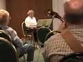 jim robinson (88), tenor banjo and ruth ellen robinson (85), keyboard, lead a reader's jam in robert e. lee, at figa st. louis, 2001