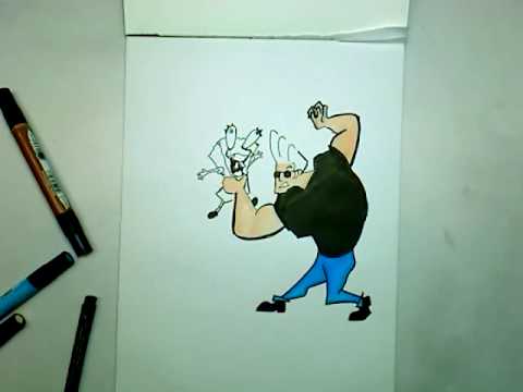 how to draw johnny bravo