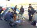 Chimbombo y sus estragos en la rueda de una plaza.