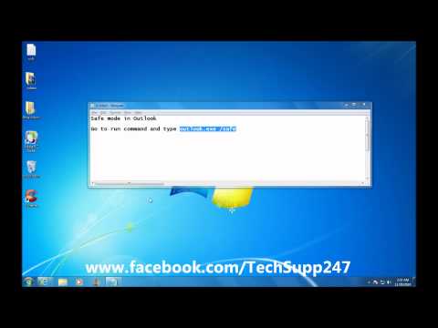 how to open outlook in safe mode
