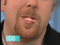 Ellen DeGeneres with gum sculptor Christopher Antes