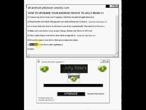 Android Jelly Bean 4.1 Upgrade From 2.2, 2.3, 2.4,4.0