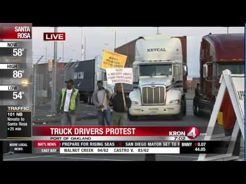 Truck Drivers Protest at Port of Oakland