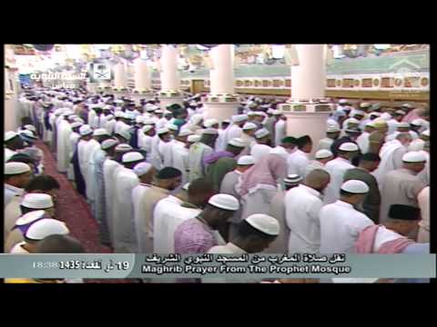 صلاة المغرب-المسجد النبوي 1435.11.19هـ